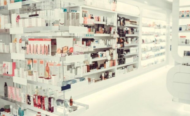 a cosmetics shop with many products