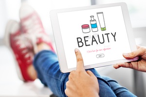 feminine beauty cosmetics healthcare products concept