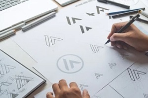 graphics designer printing logo