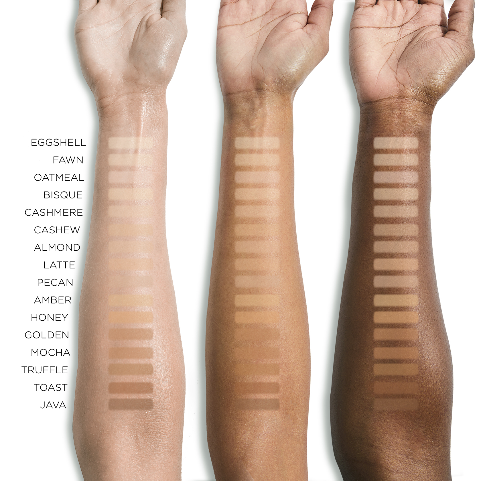 Private-Label-Pore-Less-Pressed-Powder-Foundation-Arm-Swatches